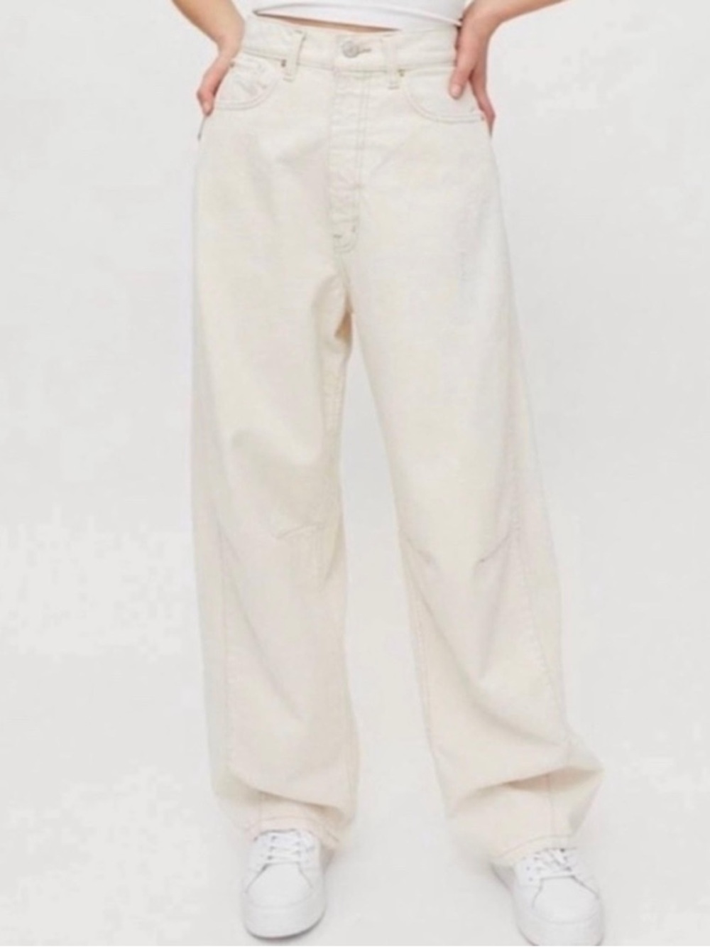 BDG High Rise‎ Baggy Cream Denim Jeans